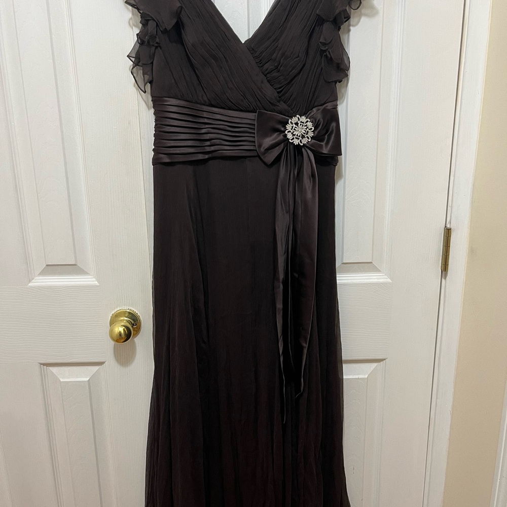 Elegant Brown Evening Dress